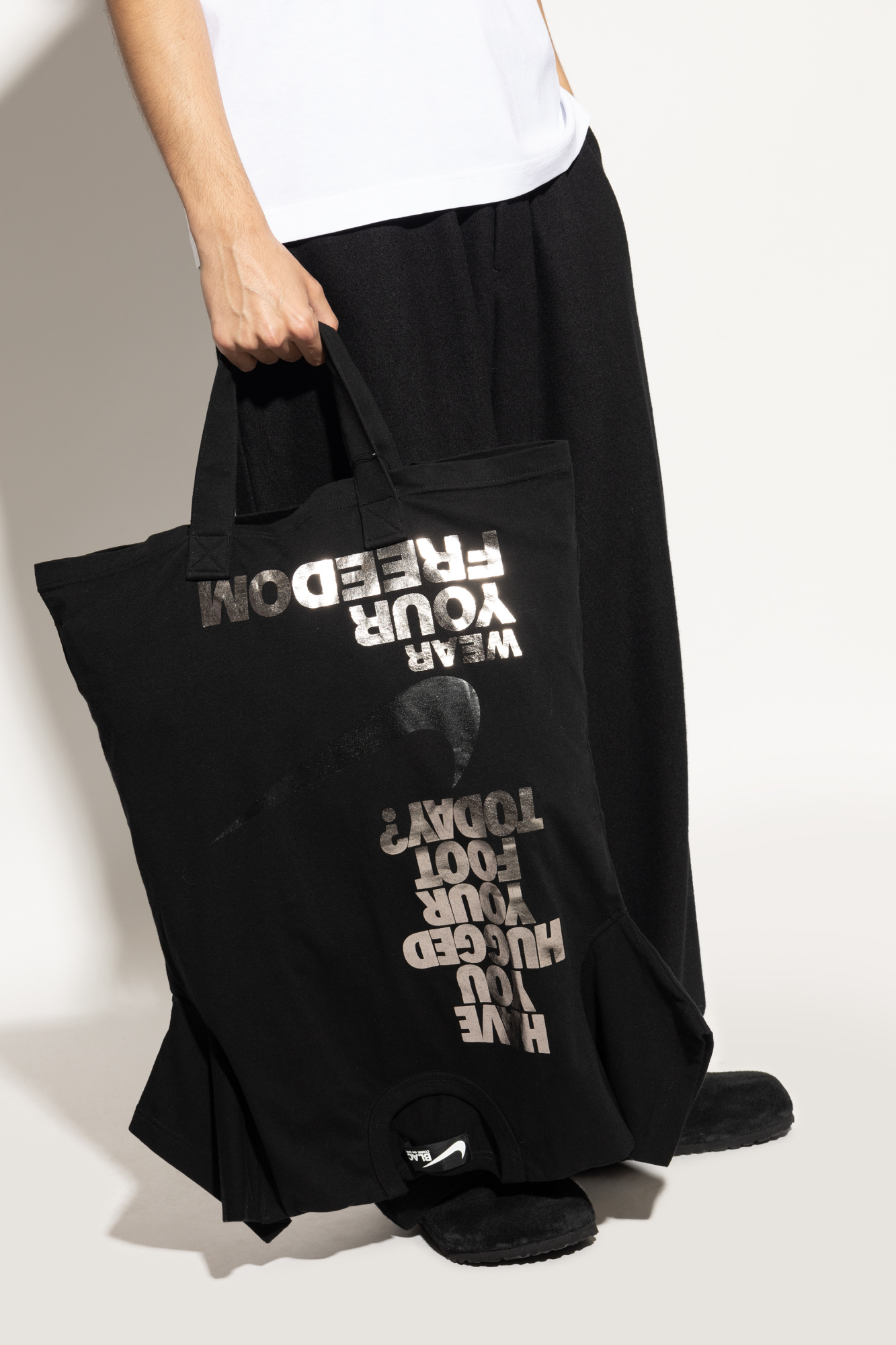 ブラック コムデギャルソン × ナイキ 歴代ロゴ トートバッグ 希少 w300_tEA.jpg